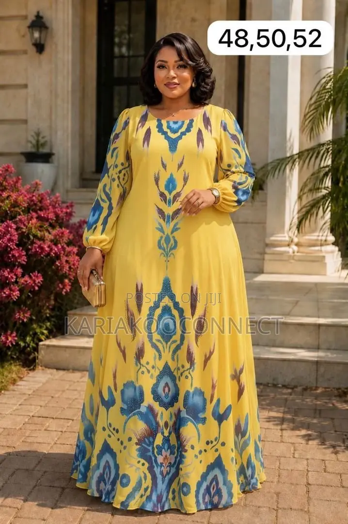 Elegant Ladies Maxi Kaftan Dress – Available in Different Colors