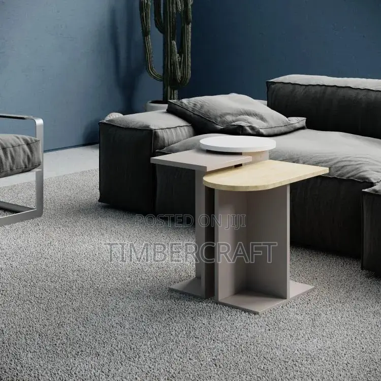 Mund Coffee Table Light Mocha-Sapphire Oak and White