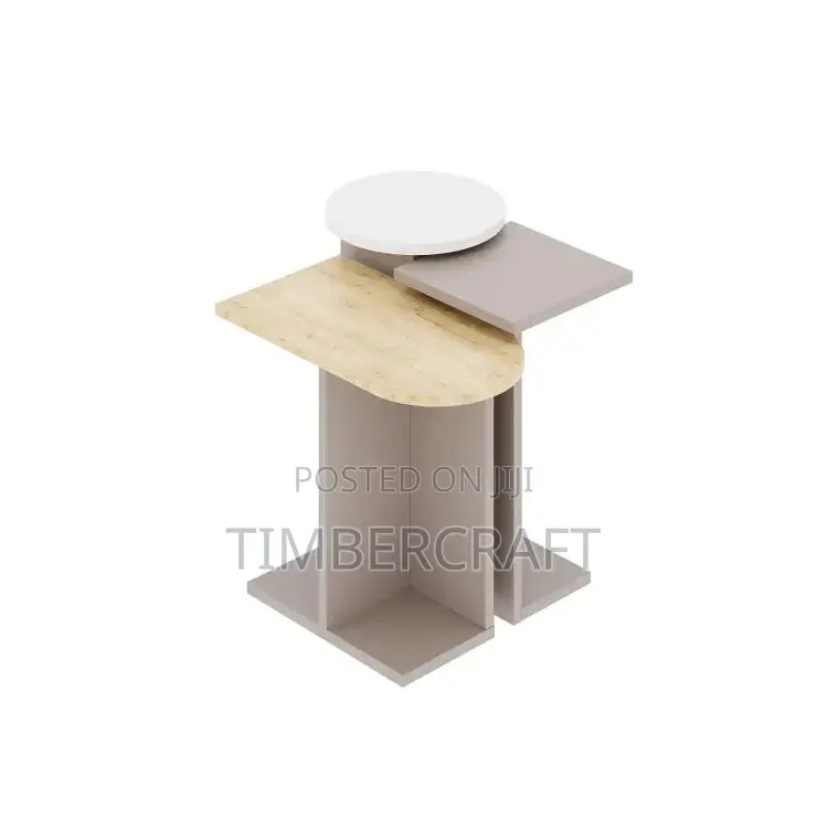 Mund Coffee Table Light Mocha-Sapphire Oak and White