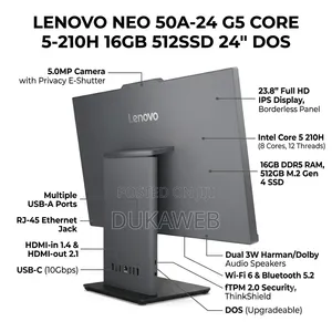 New Desktop Computer Lenovo 16GB Intel Core i5 SSD 512GB