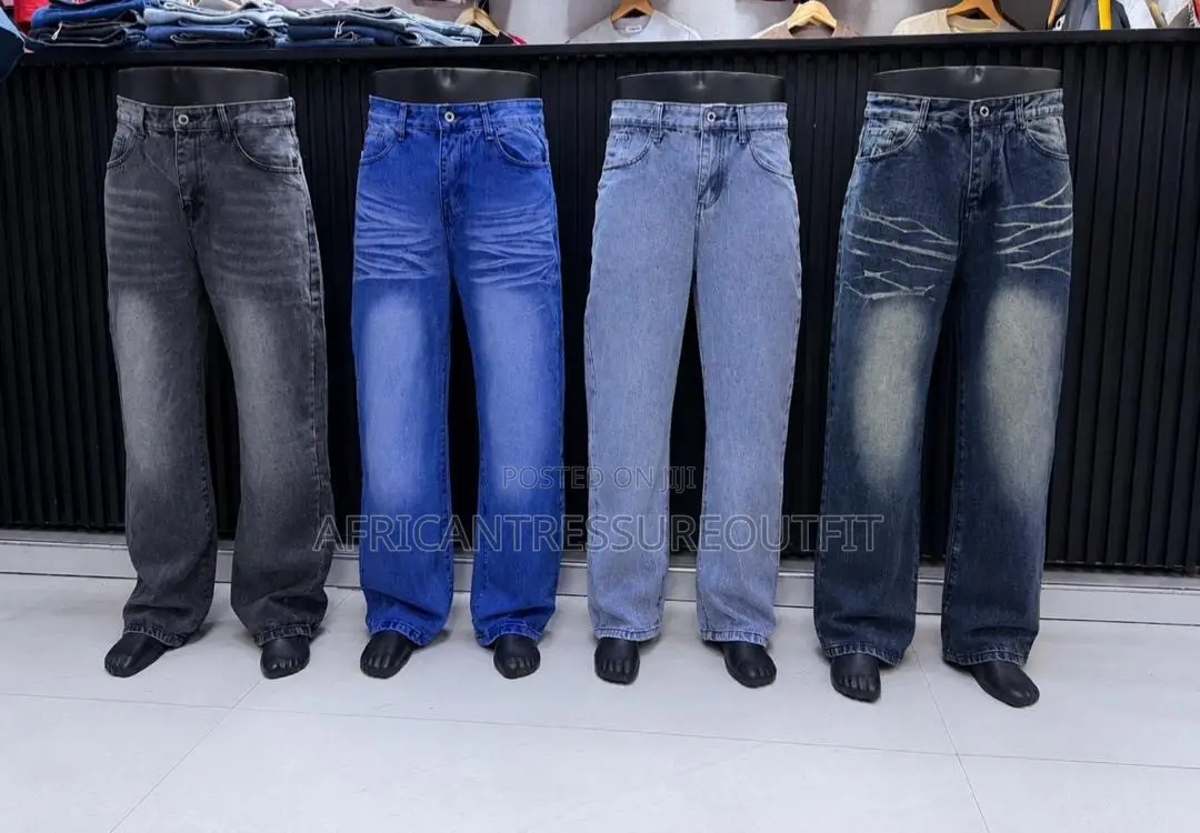 Wide Leg Baggy Denim Jeans