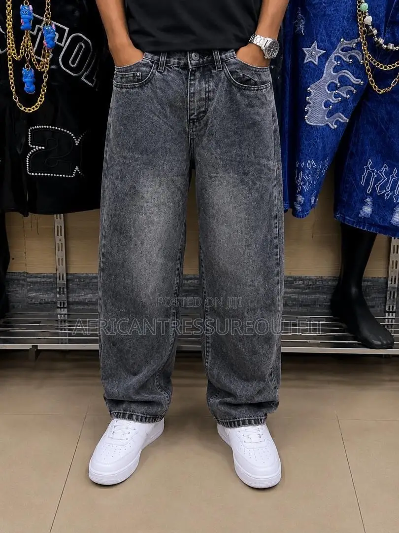 Wide Leg Baggy Denim Jeans