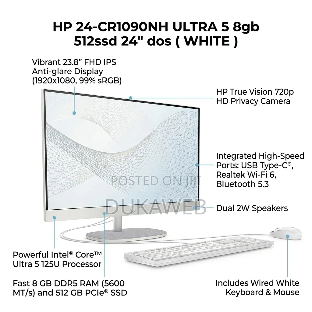 New Desktop Computer HP 8GB Intel Core Ultra 5 SSD 512GB