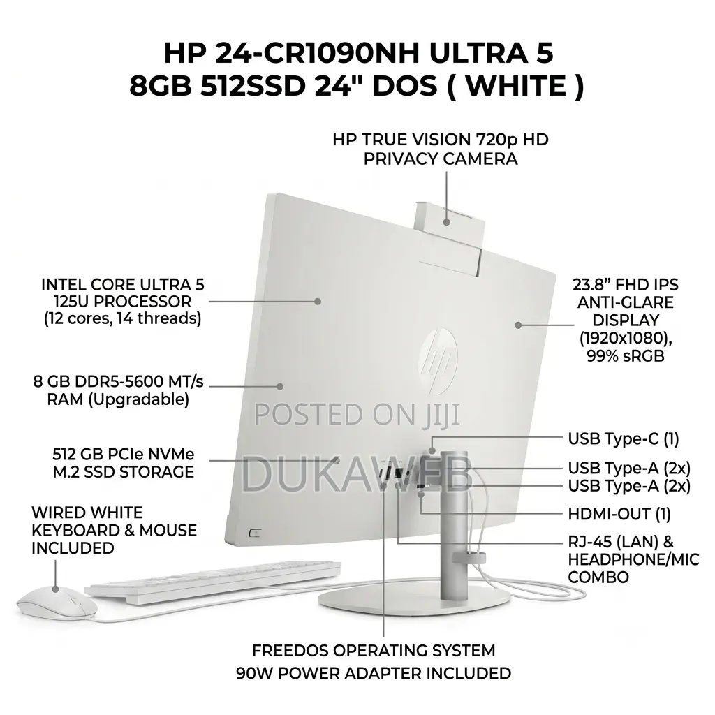 New Desktop Computer HP 8GB Intel Core Ultra 5 SSD 512GB