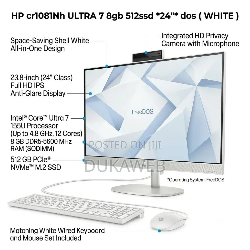 New Desktop Computer HP 8GB Intel Core Ultra 7 SSD 512GB