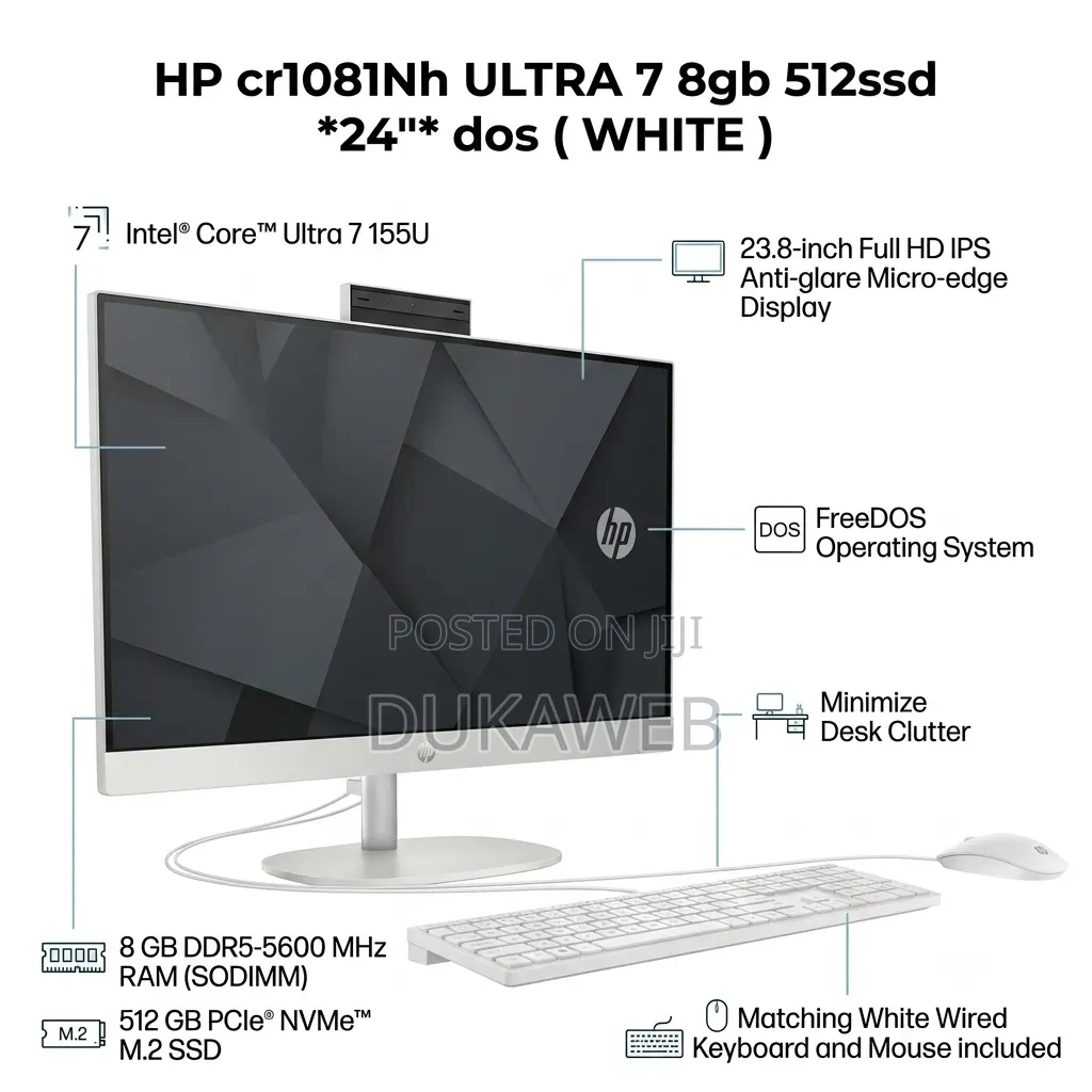New Desktop Computer HP 8GB Intel Core Ultra 7 SSD 512GB