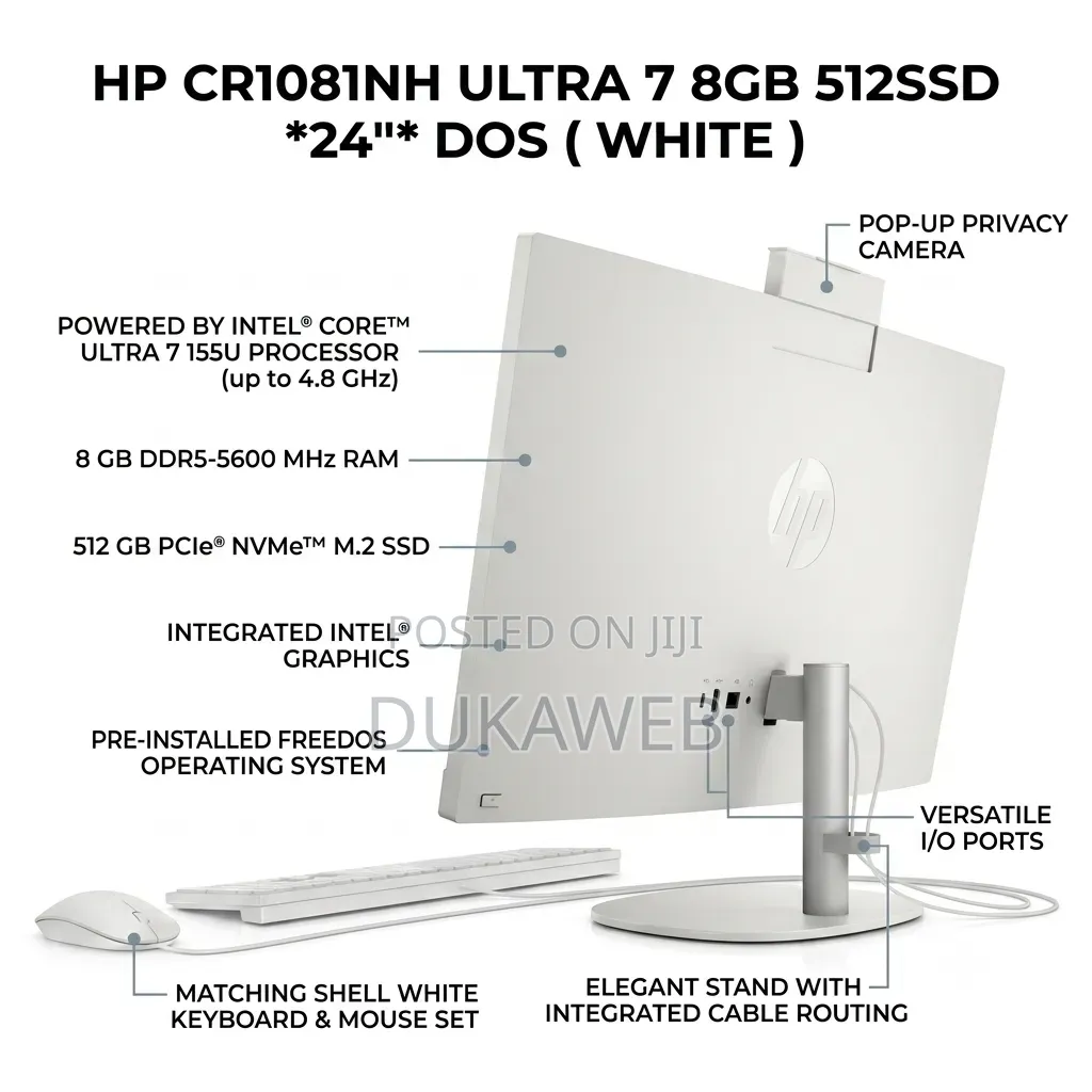 New Desktop Computer HP 8GB Intel Core Ultra 7 SSD 512GB