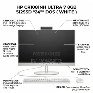 New Desktop Computer HP 8GB Intel Core Ultra 7 SSD 512GB