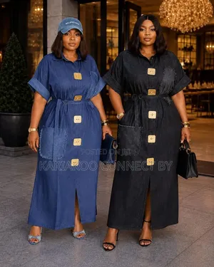 Premium Women's Denim Maxi Dress Collection👗🔥