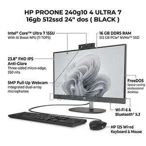 New HP ProOne 240 G10 All-in-One 16GB Intel Core Ultra 7 SSD 512GB