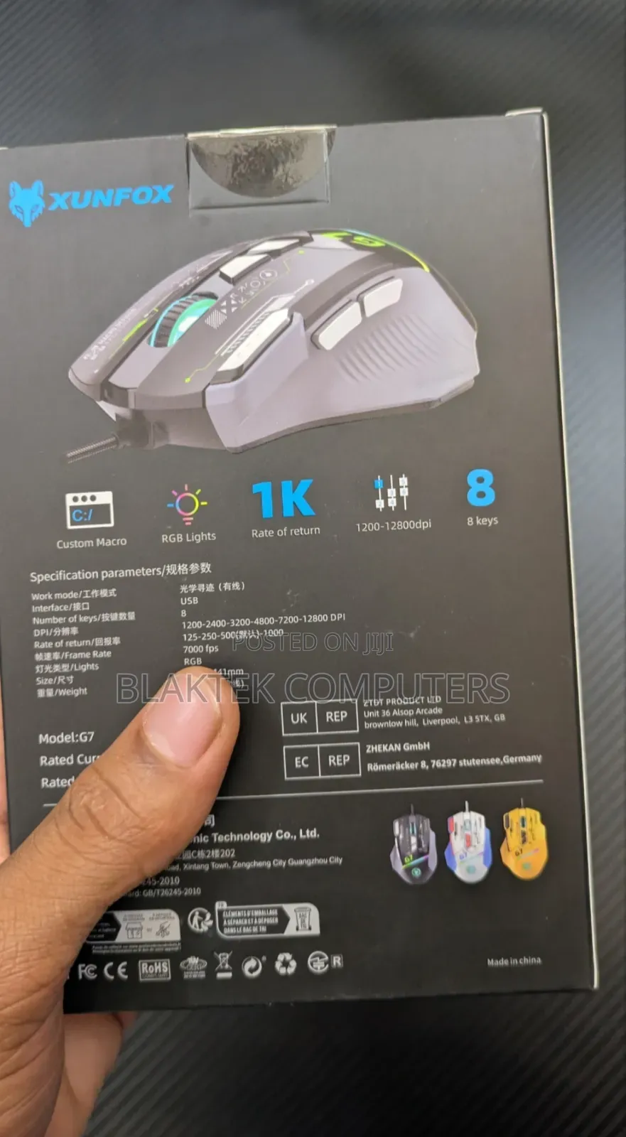 G7 Xunfox Mouse , Wired Gaming Mouse
