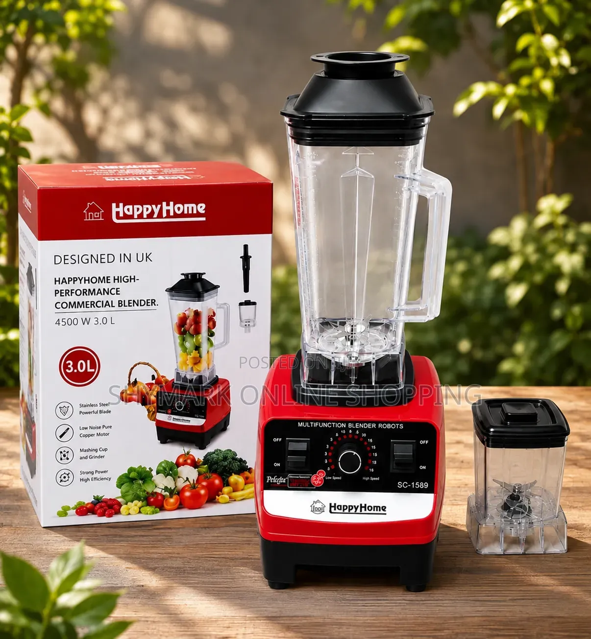 Happyhome 2 in 1 Commercial Blender