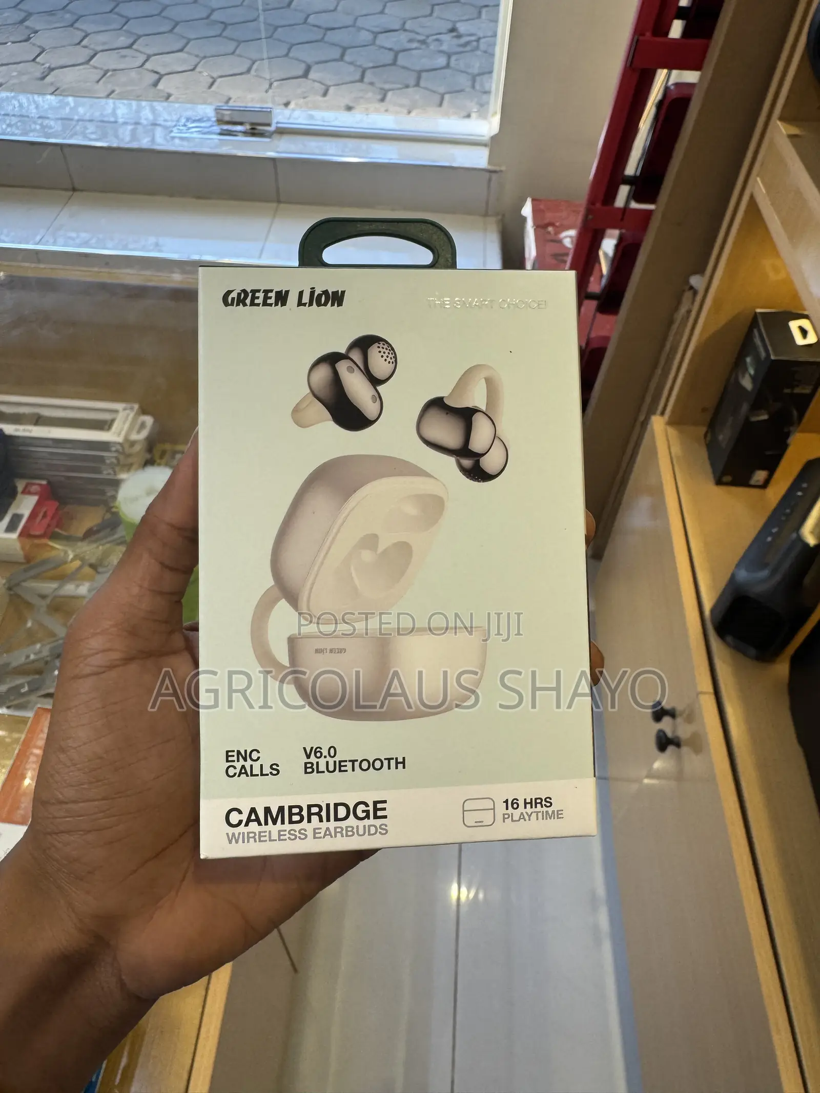 Green Lion Cambridge Open-Ear Clip Wireless Earbuds - ENC Calls
