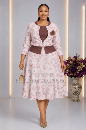Classy Plus Size Peplum Midi Dress