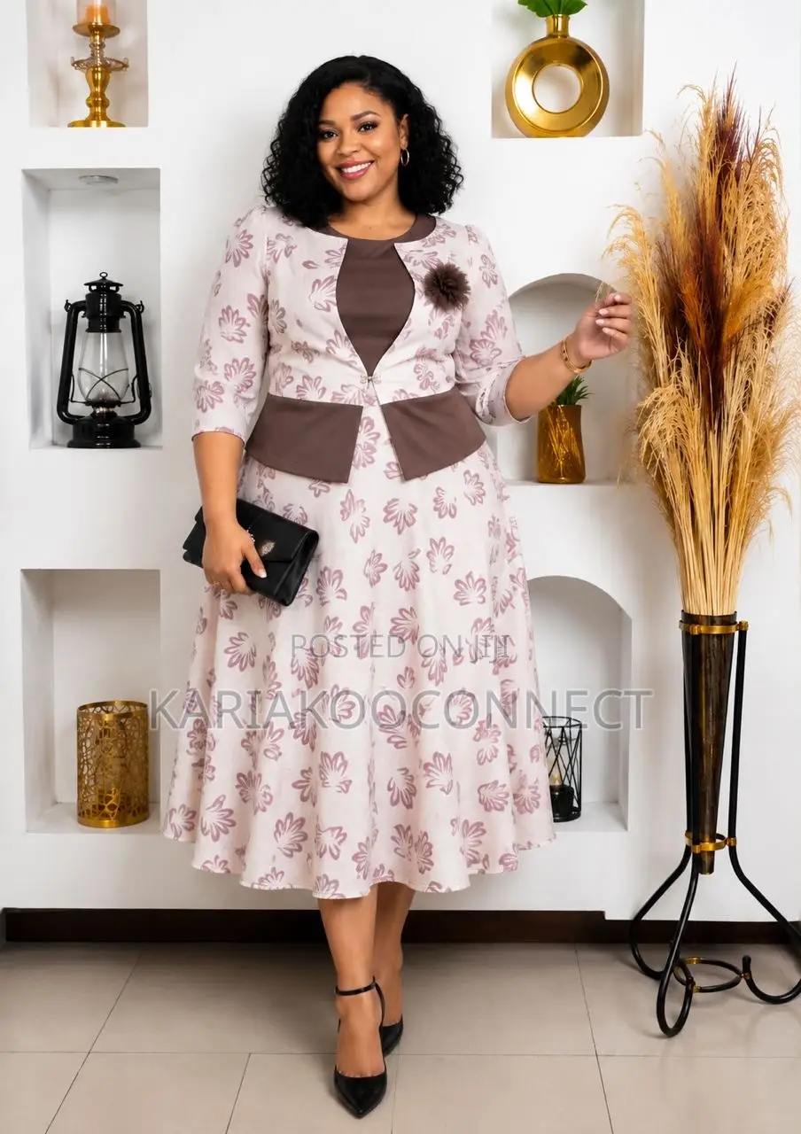 Classy Plus Size Peplum Midi Dress