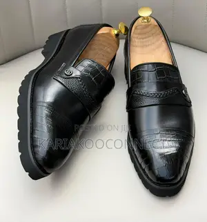 Clarks Croc-Embossed Penny Loafers