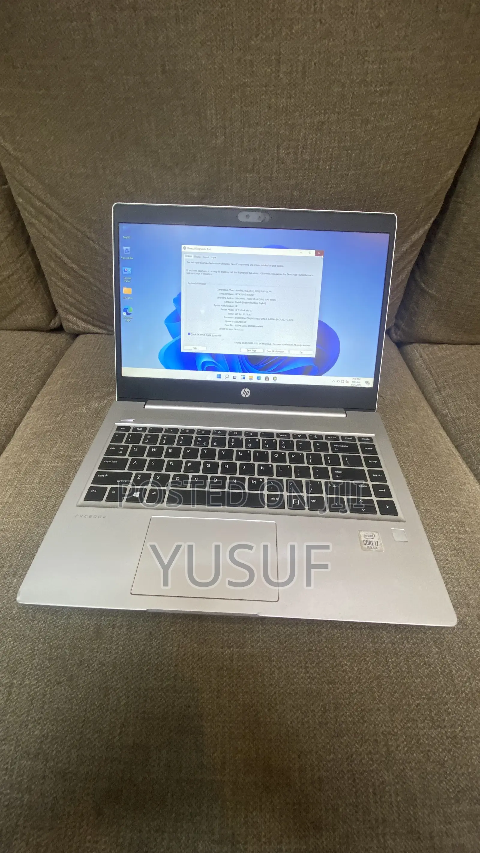 Laptop HP ProBook 440 G7 8GB Intel Core i7 SSD 256GB