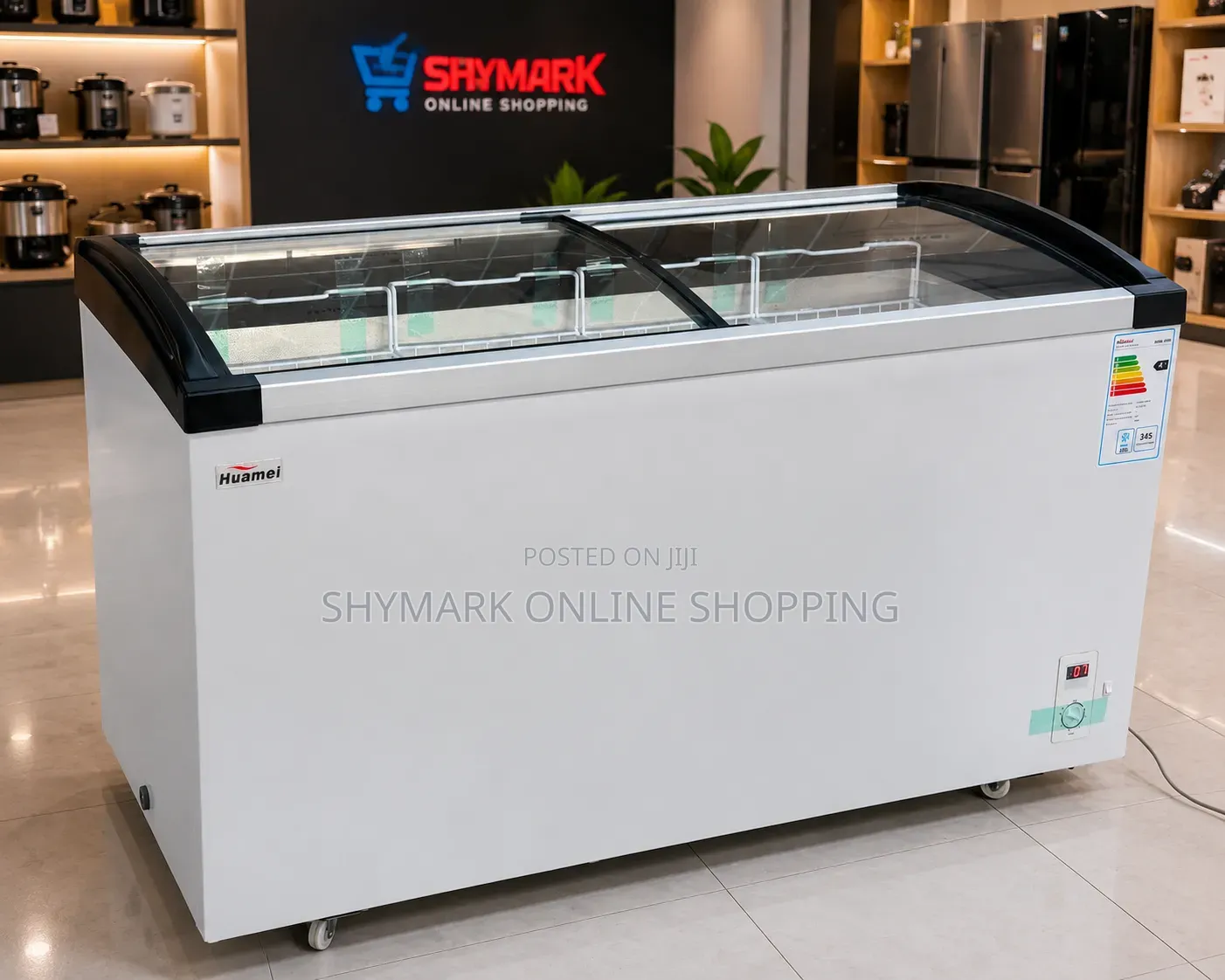 Huamei Showcase Chest Freezer 390L