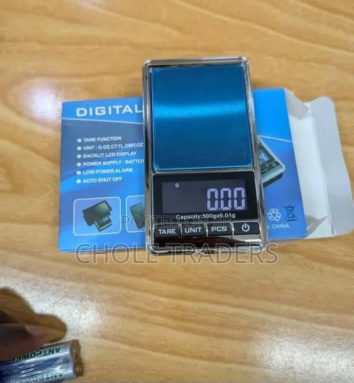0.01g-500g Portable Digital Pocket Scale (Mzani Wa Kupimia Madini)