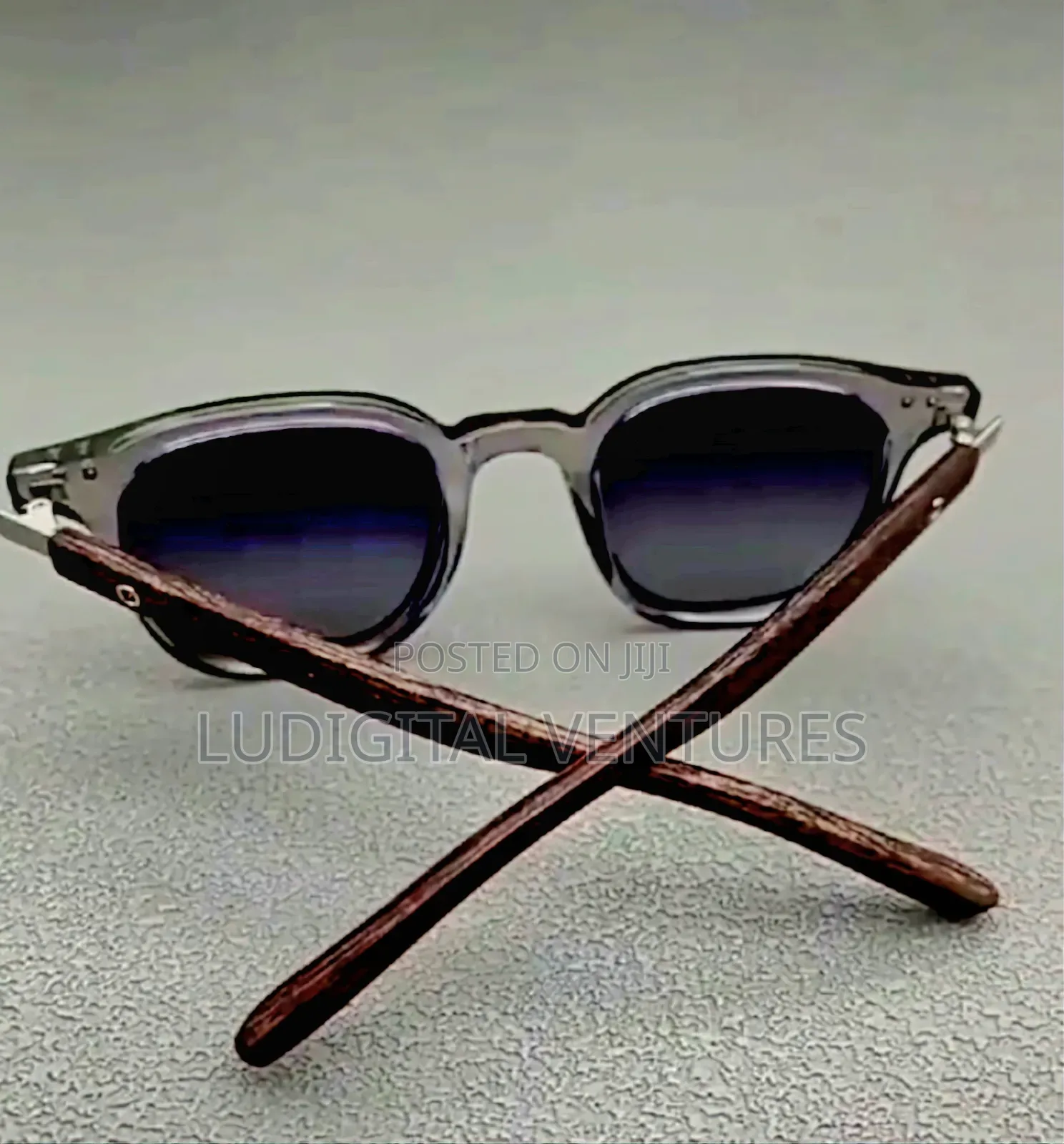Sun Glasses Vintage-Translucent Grey Frames ,UV Protection Shades.