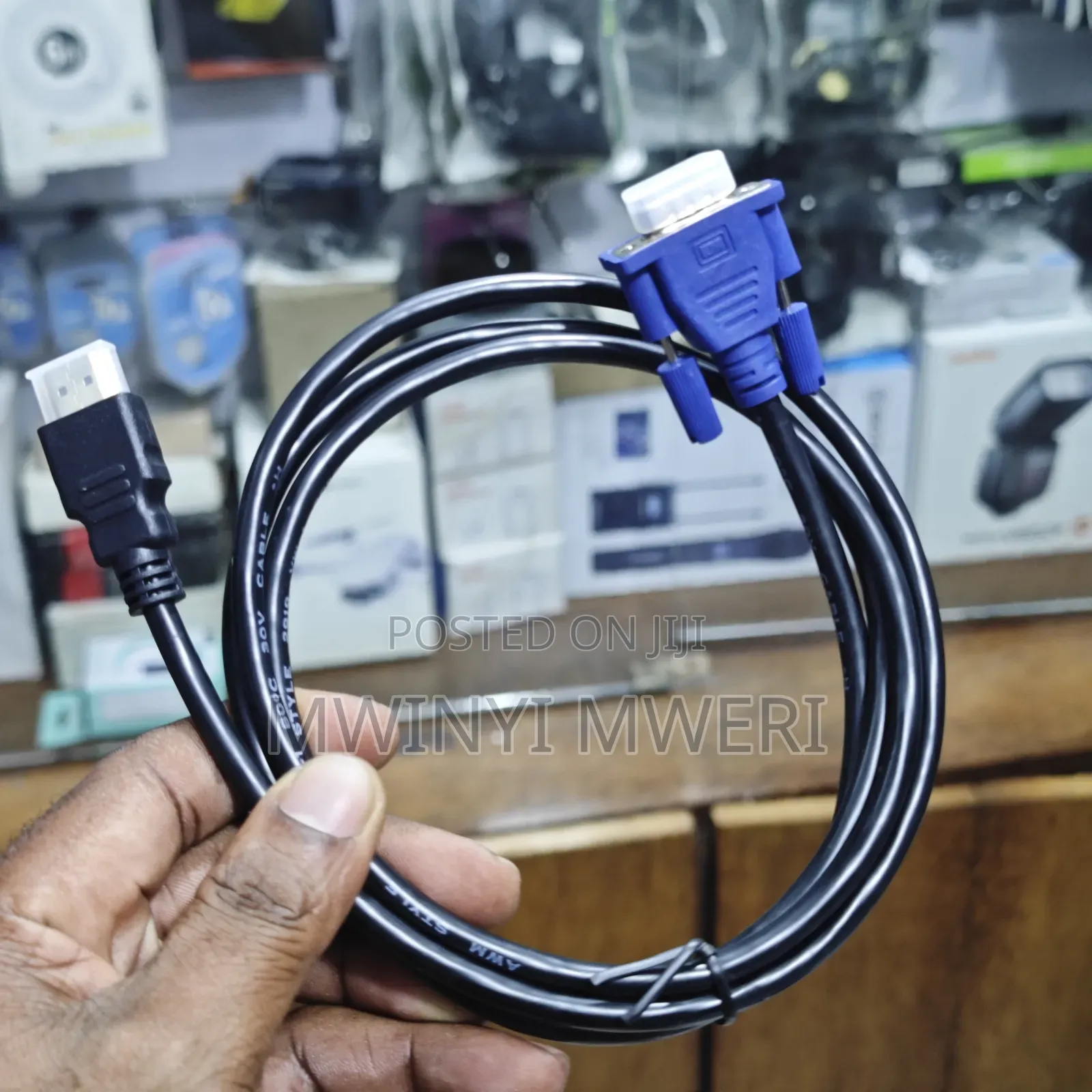 VGA to HDMI Cable for 1.5m Length.