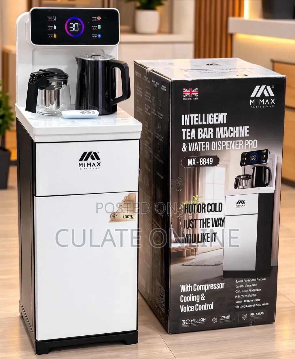 Mimax Intelligent Tea Bar Machine and Water Dispenser With Compressor