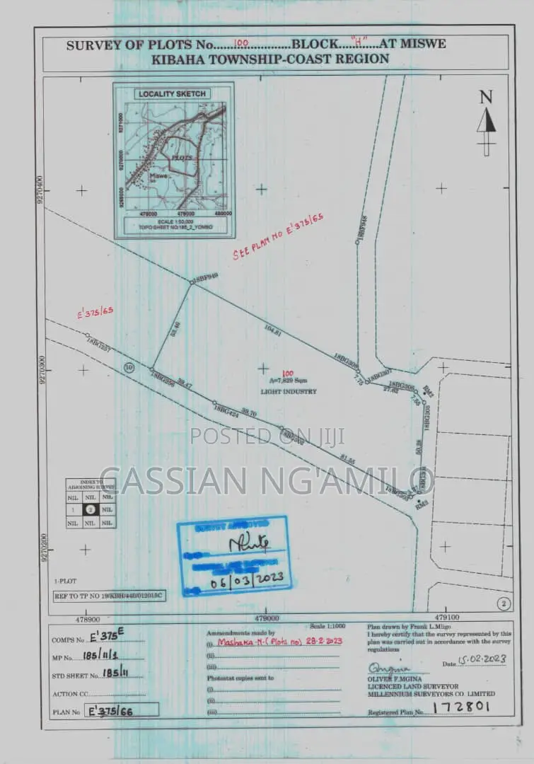 3 Surveyed Plots for Sale at Miswe, Kibaha