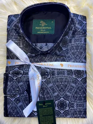 Presidential Men’s Brocade Jacquard Print Shirt