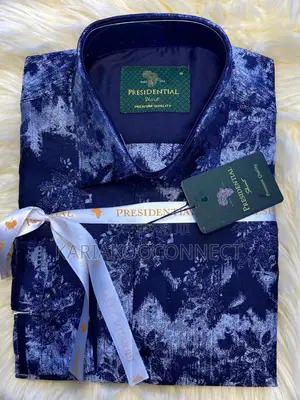Presidential Men’s Brocade Jacquard Print Shirt