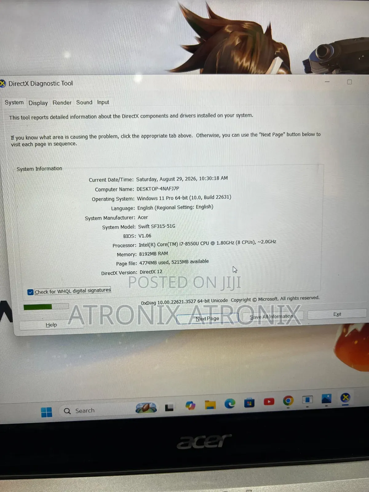 Laptop Acer Swift 3 16GB Intel Core i7 SSD 256GB