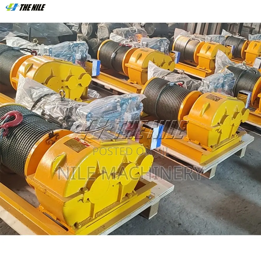 Horizontal Winch 10 Ton Manganese Steel Drum Channel Steel Base