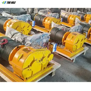 Horizontal Winch 10 Ton Manganese Steel Drum Channel Steel Base