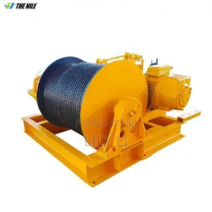 Horizontal Winch 10 Ton Manganese Steel Drum Channel Steel Base