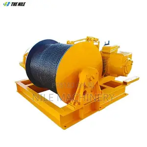 Horizontal Winch 10 Ton Manganese Steel Drum Channel Steel Base