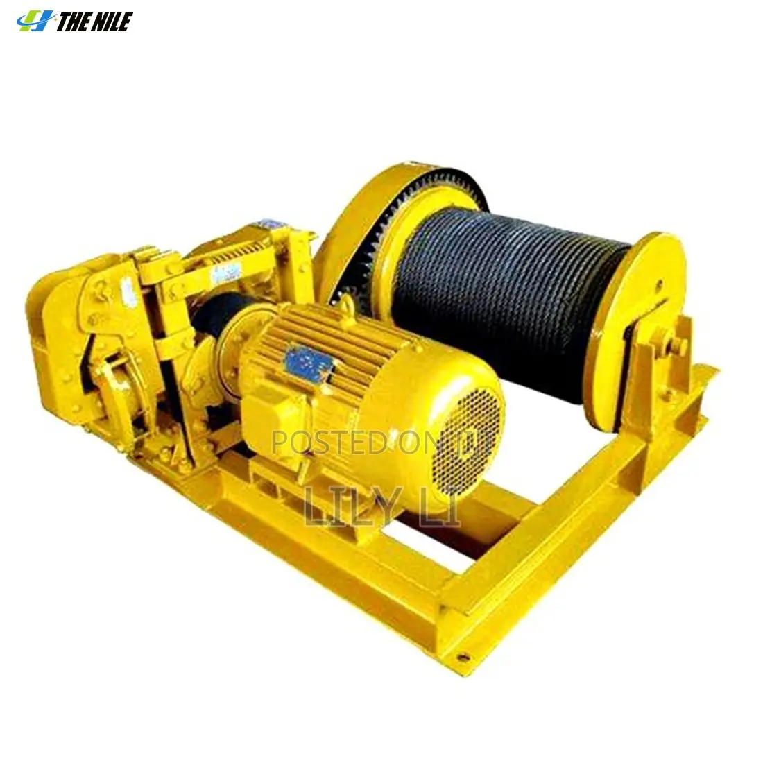 Horizontal Winch 10 Ton Manganese Steel Drum Channel Steel Base