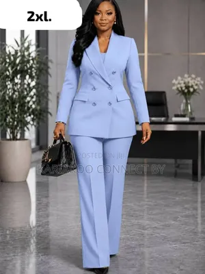 Executive Double-Breasted Women’s Pant Suit🔥👗
