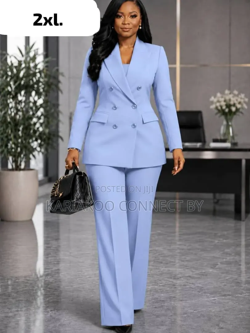 Executive Double-Breasted Women’s Pant Suit🔥👗