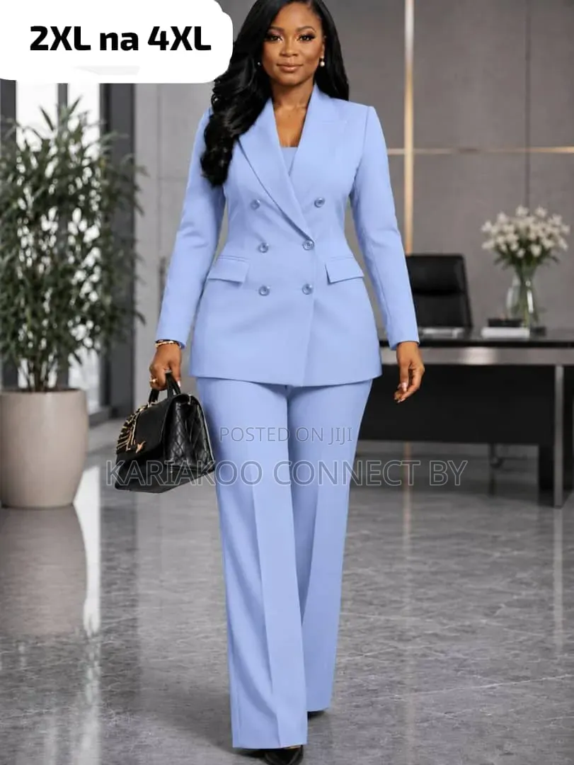 Executive Double-Breasted Women’s Pant Suit🔥👗