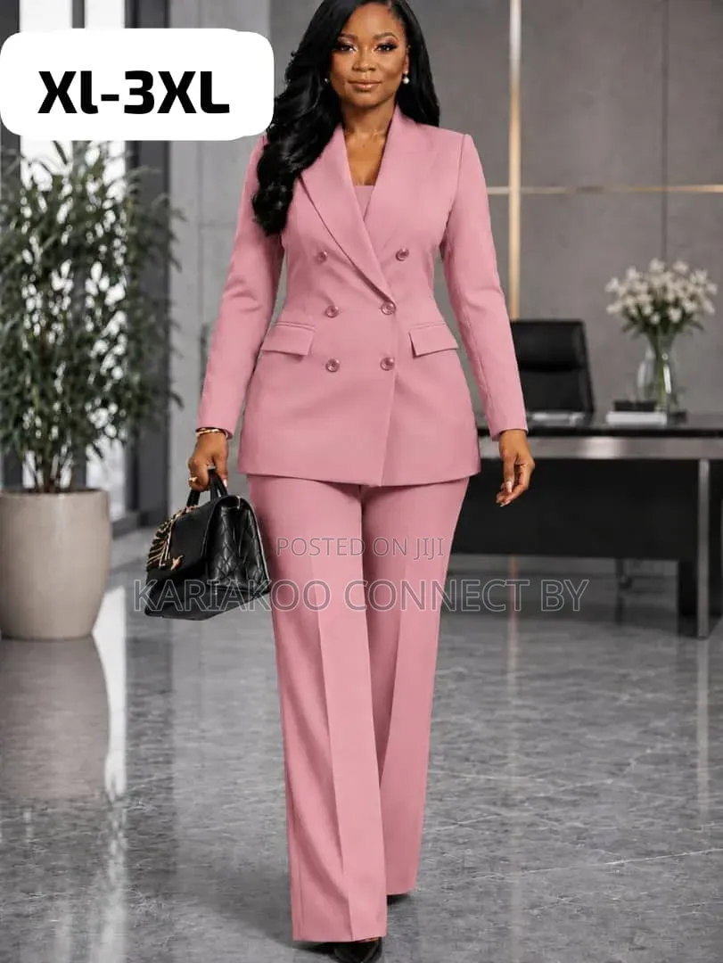 Executive Double-Breasted Women’s Pant Suit🔥👗