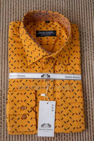 Daniel Alaves Men’s Beige Floral Medallion Print Shirt