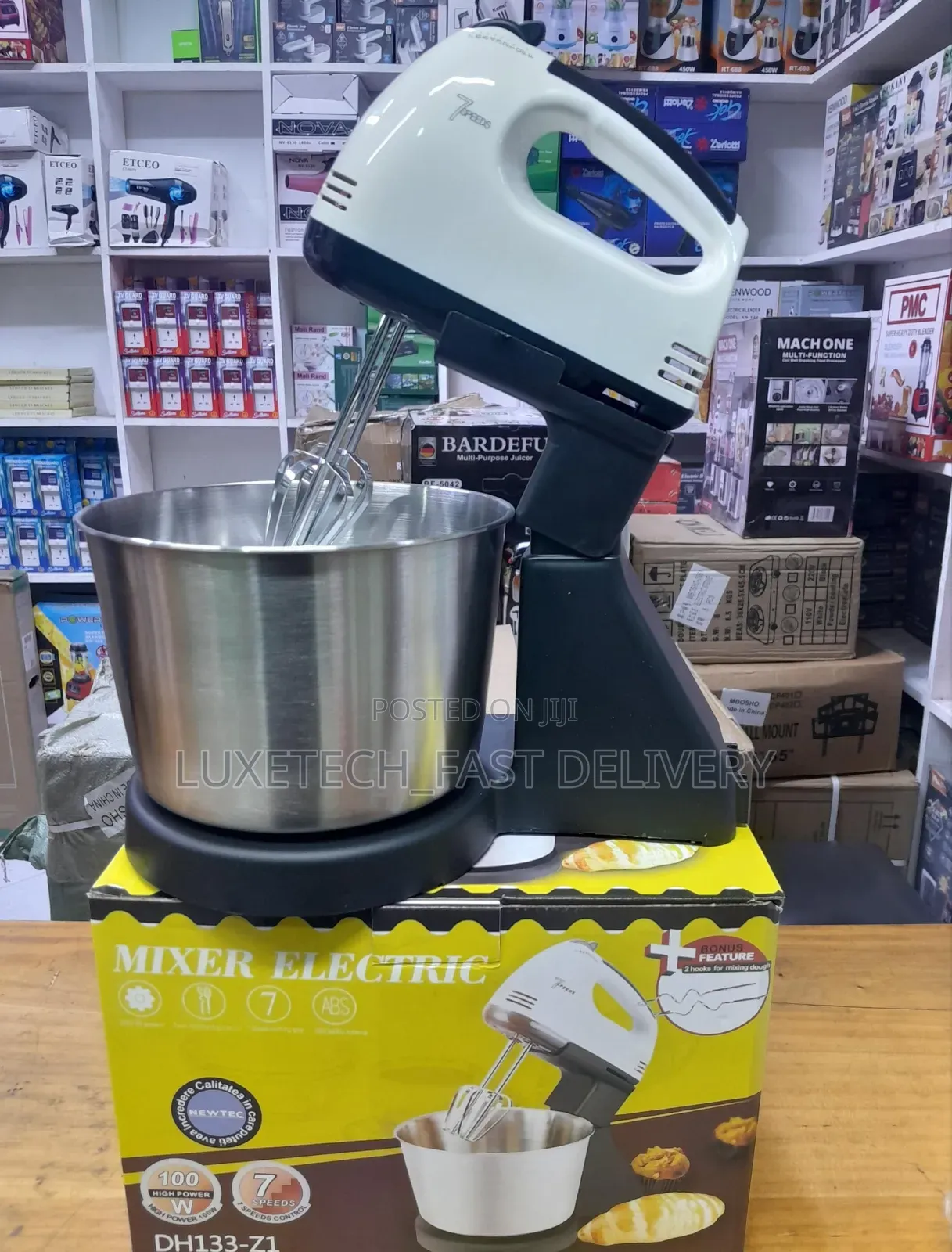 2-in-1 Stand / Hand Mixer 7 Speed – Detachable Electric Mixer