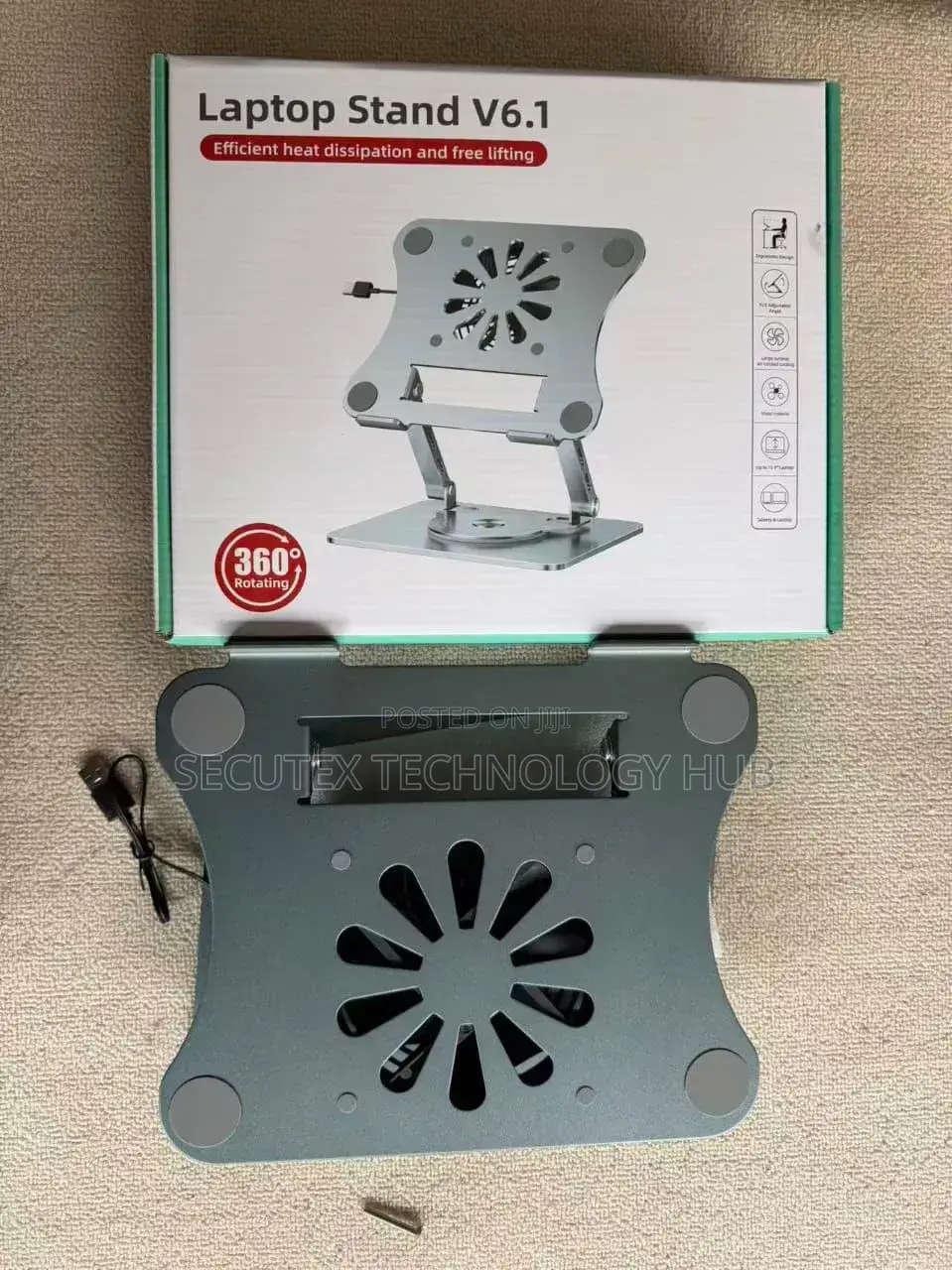 Adjustable Laptop Stand With Fan