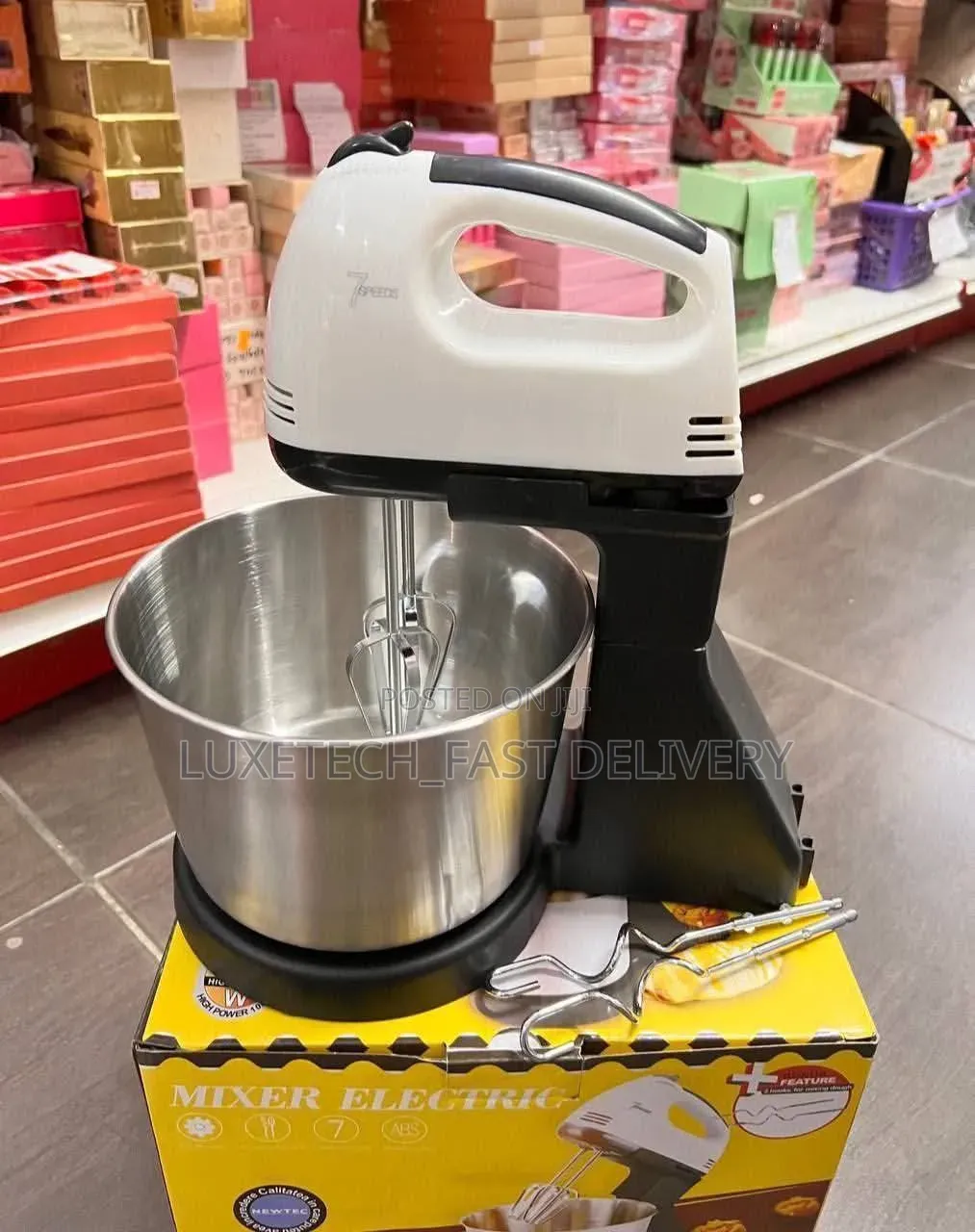 2-in-1 Stand / Hand Mixer 7 Speed – Detachable Electric Mixer