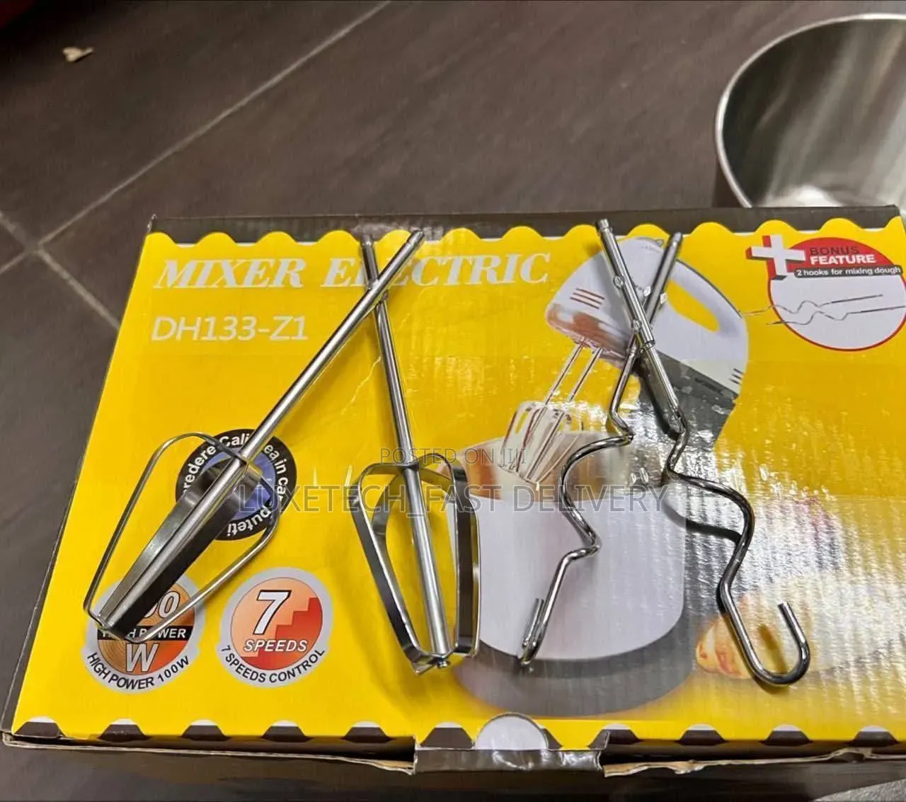 2-in-1 Stand / Hand Mixer 7 Speed – Detachable Electric Mixer