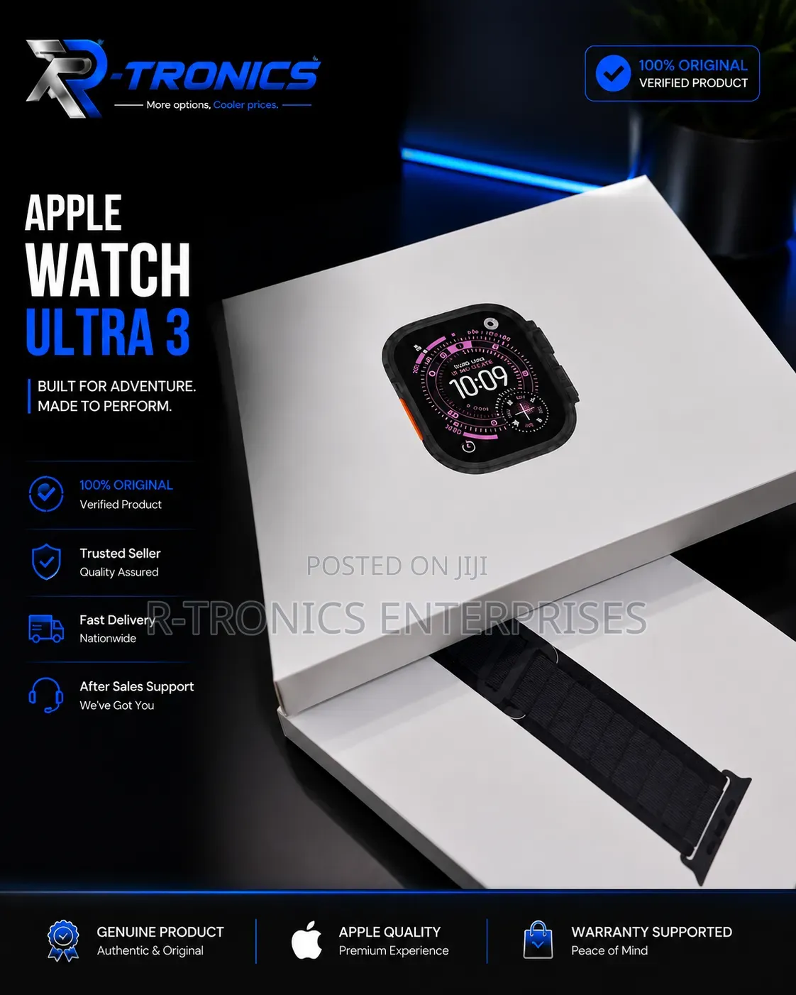 Apple Watch Ultra 3 — Black Titanium