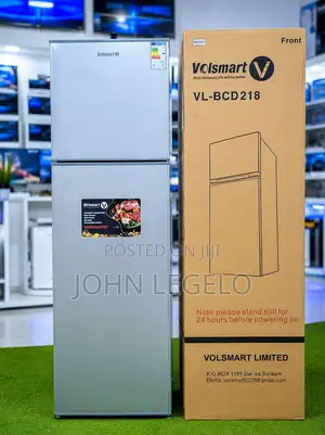 Volsmart VL-BCD218 Silver Double-Door Household Refrigerator