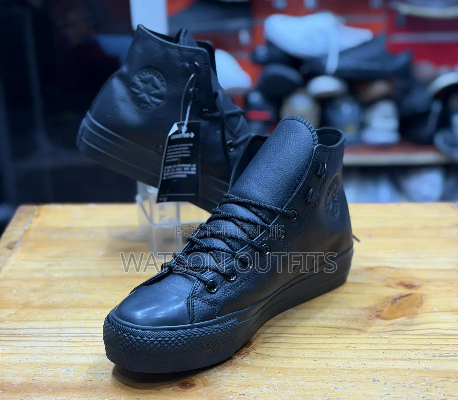 Converse High Cutting Men's Leather Boot Footwears or Sneakers 1 Color
