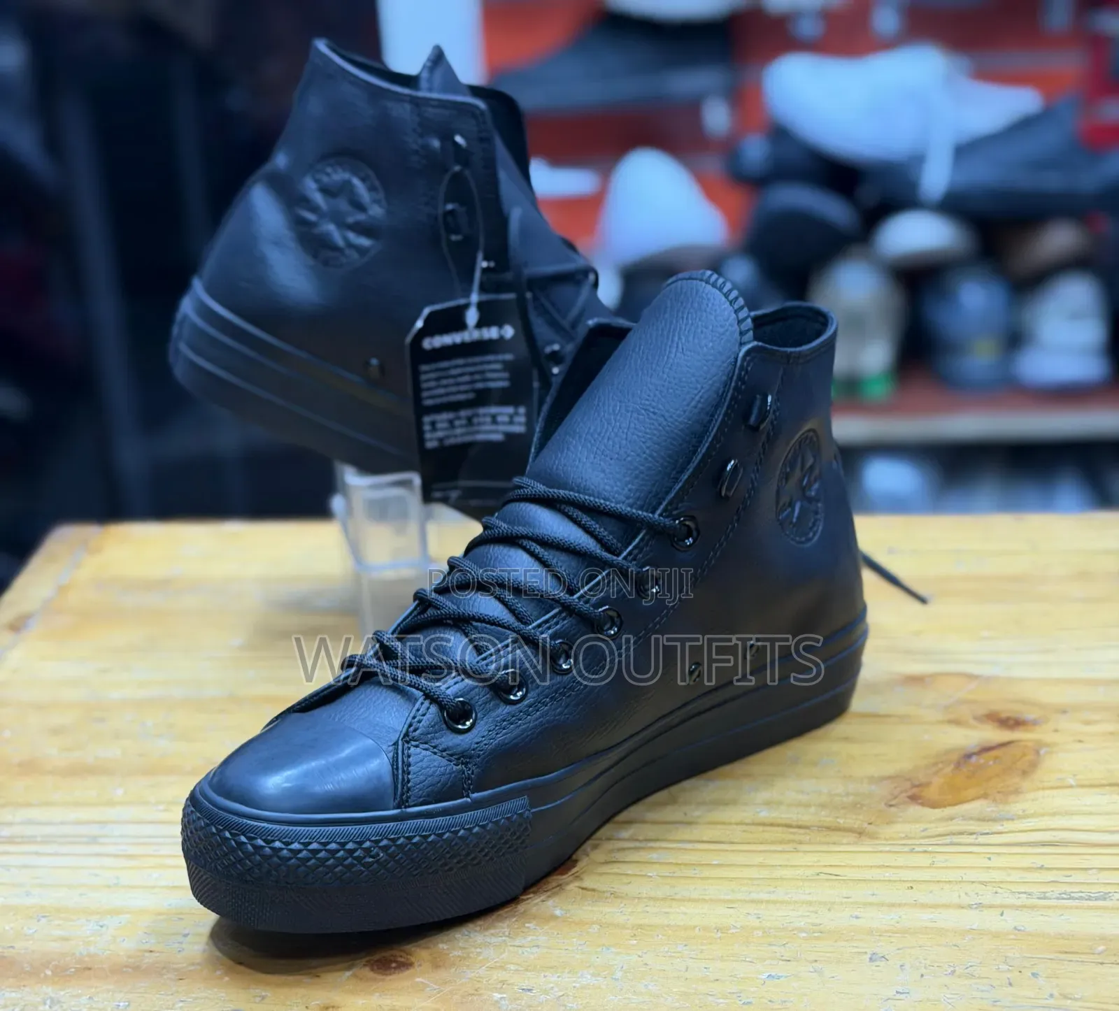 Converse High Cutting Men's Leather Boot Footwears or Sneakers 1 Color