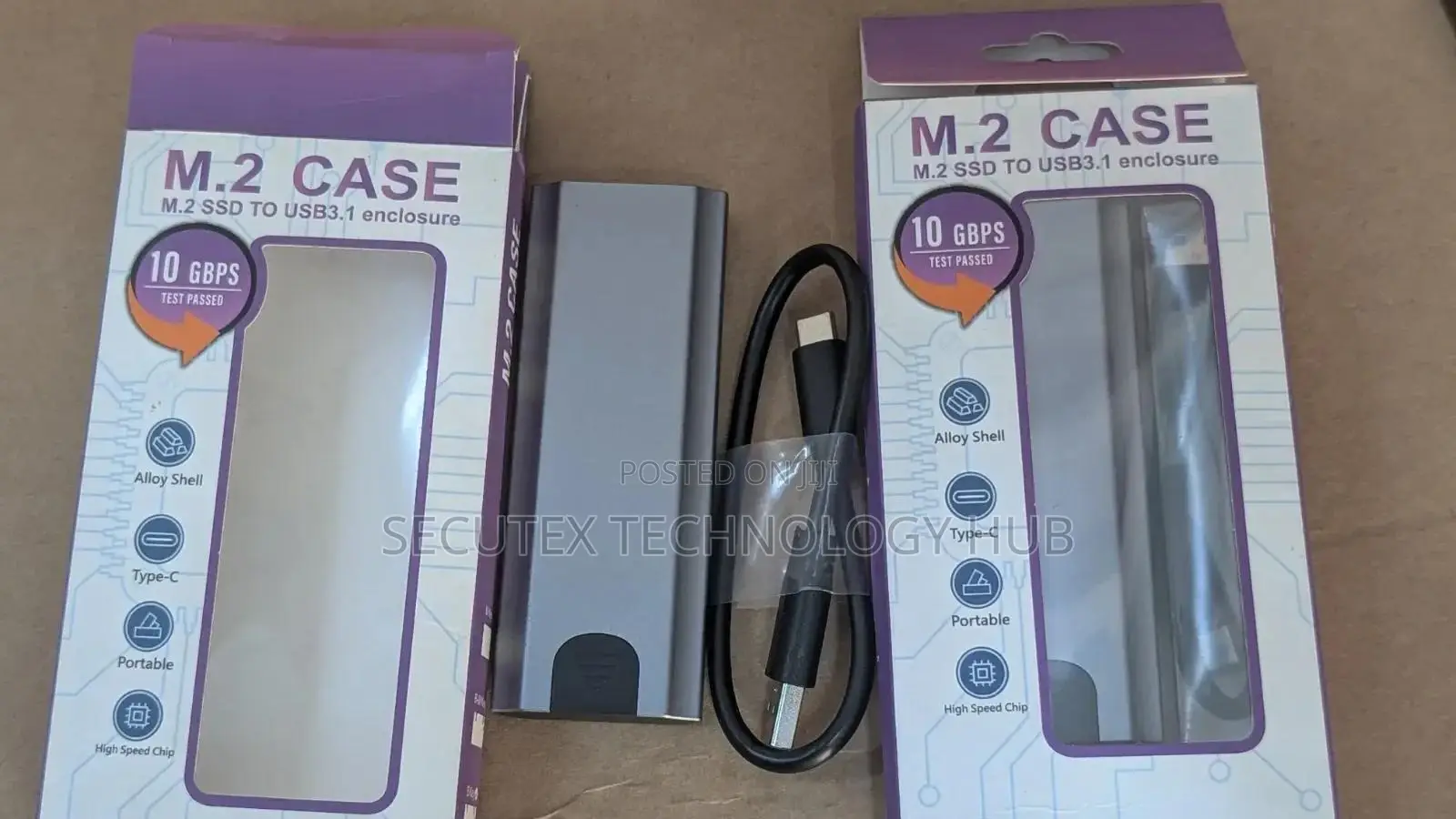 M.2 SSD Enclosure Type-C – USB-C NVMe/SATA SSD External Case,