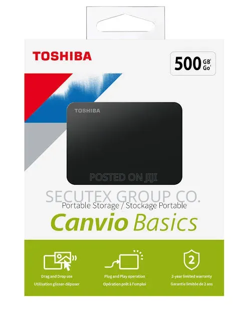 Toshiba Canvio Basics 500GB External Hard Drive | USB 3.0 |Brand New